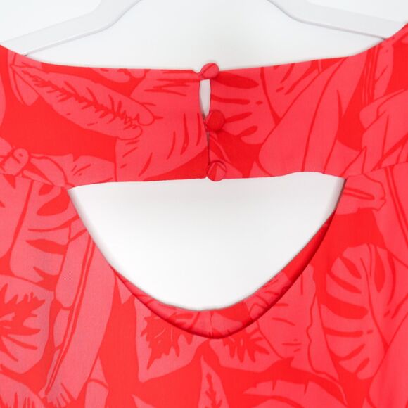 Bravissimo Womens Short Dress Size 14 Pink Tropical Print Sleeveless - Picture 9 of 10